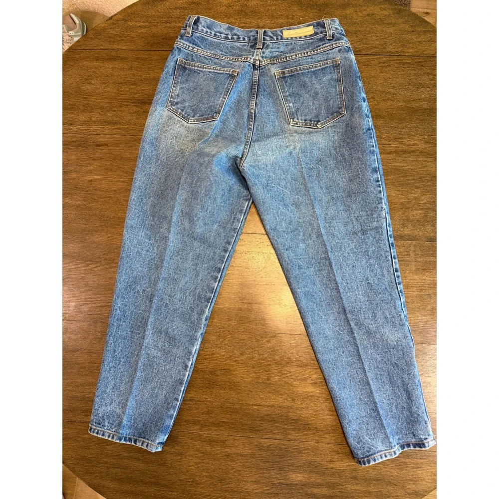 Bill Blass Jeanswear Vintage High Waisted Mom Jeans Medium Wash Easy Fit 14P